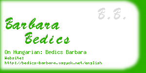 barbara bedics business card
